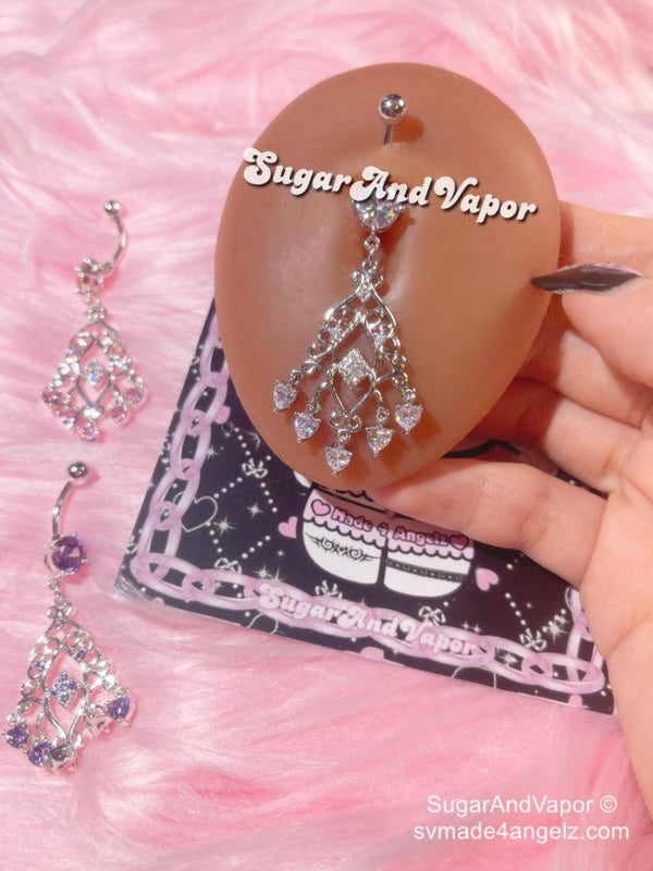 Guppy Silver Plated Tassels Belly Ring-Belly Ring-SugarAndVapor