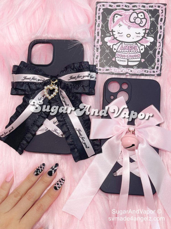 Handmade Ribbon Lace-up BlackPink iPhone Case-Phone Case-SugarAndVapor