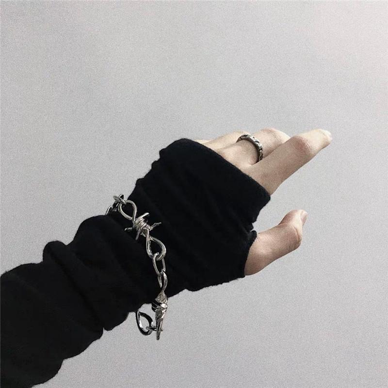 Iron Thorns Necklace+Bracelet Set-Bracelets-SugarAndVapor