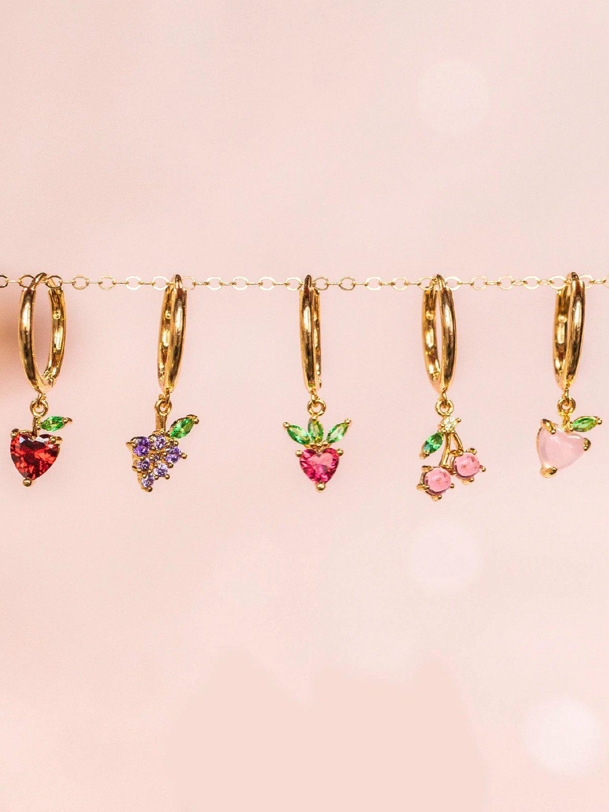 KATY Fruits Vibes Bling Charms Huggie Earring-EARRINGS-SugarAndVapor