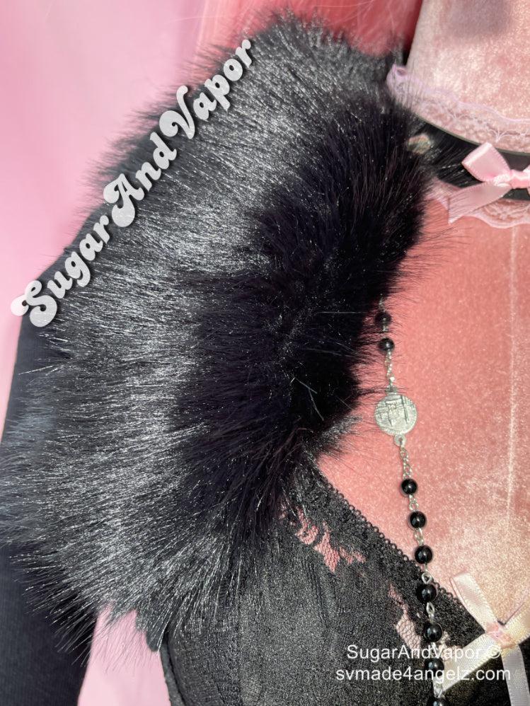 Karly Luxe Furry Crop Cardigan-TOPS-SugarAndVapor