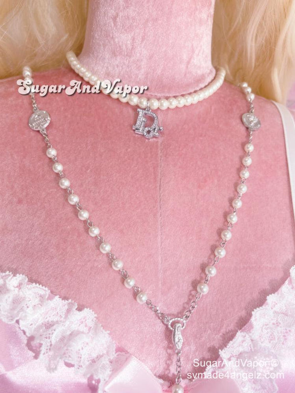 Lanira Cross Pearls Chain Necklace-NECKLACES-SugarAndVapor