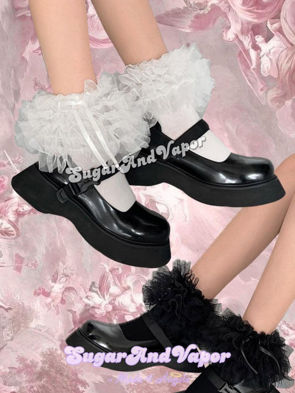 Leona Multilayer Gauze Princess Socks-SOCKS & TIGHTS-SugarAndVapor