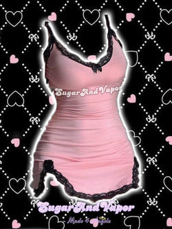 Levia Black Lace Patch Bodycon Dress-DRESSES-SugarAndVapor