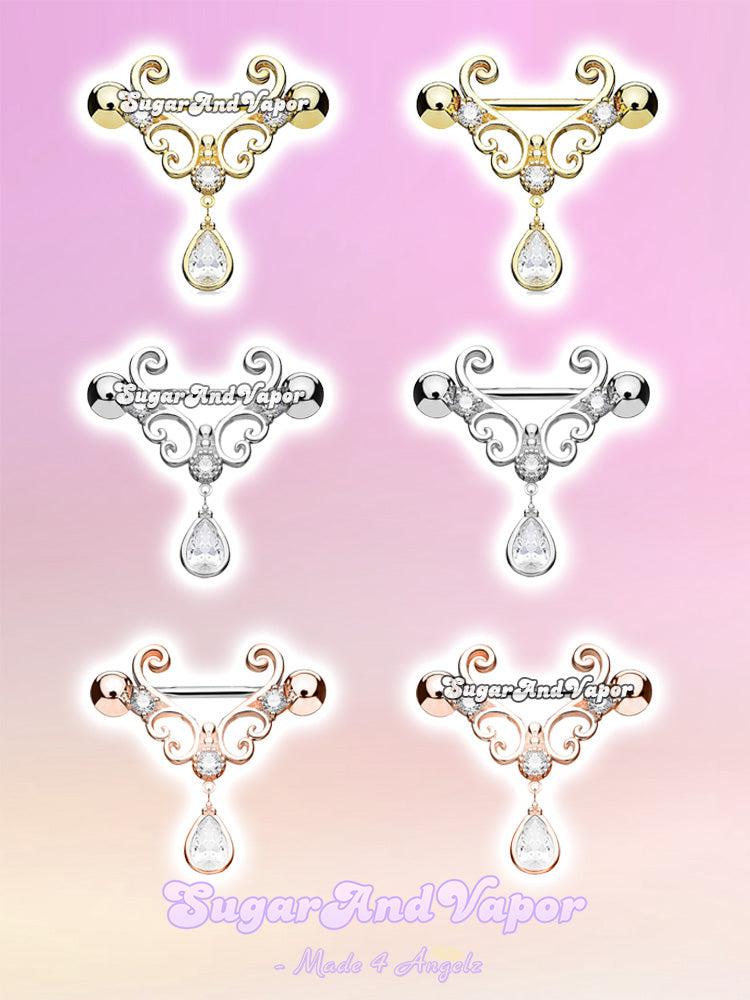 Maia Butterfly Nipple Rings Set-Nipple Rings-SugarAndVapor