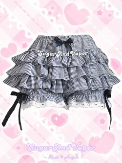 Millie Cottage Flared Mini Skirt (Skort)-Skirts-SugarAndVapor