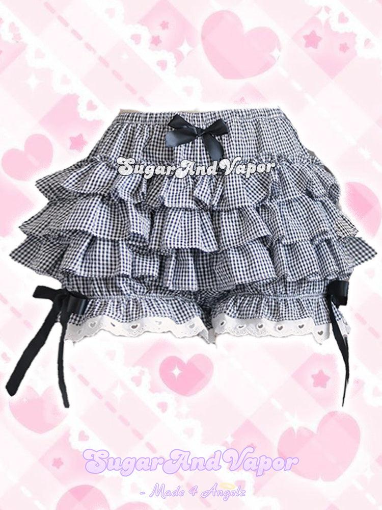 Millie Cottage Flared Mini Skirt (Skort)-Skirts-SugarAndVapor