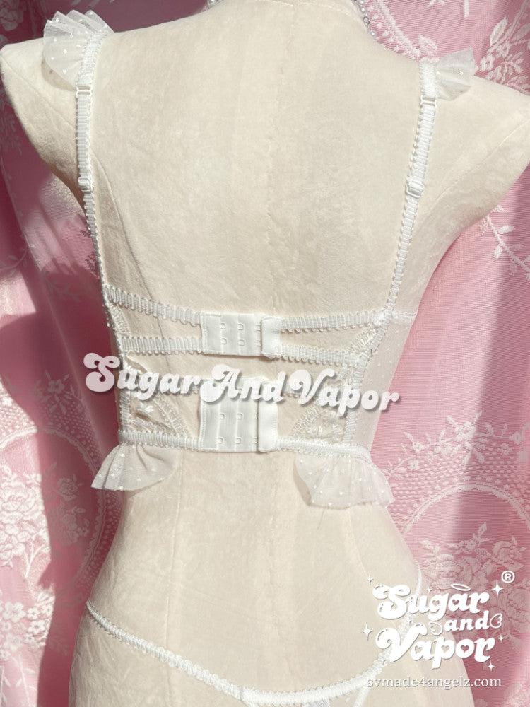 Noelle Lace Bustier Lingerie 2 Pcs Set-Lingeries-SugarAndVapor