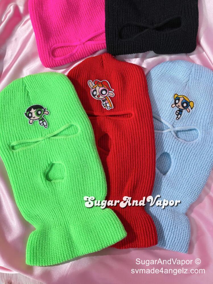 Powerpuff Girls Knitted Ski Mask-Masks-SugarAndVapor