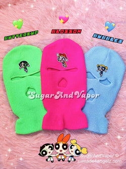 Powerpuff Girls Knitted Ski Mask-Masks-SugarAndVapor