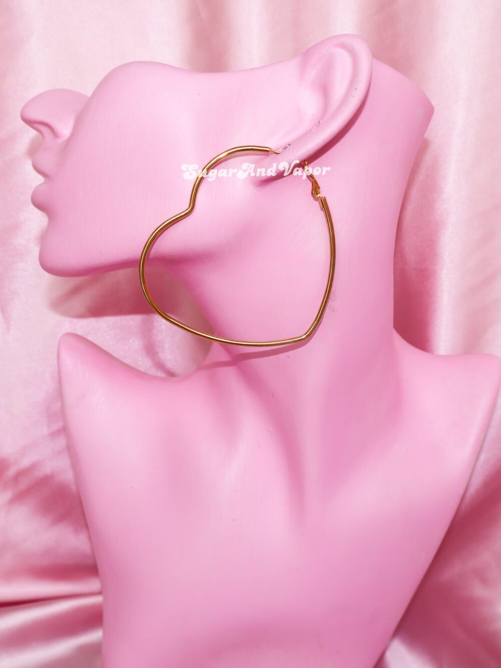 Retro Cute Heart Hoops Earrings 2.0-EARRINGS-SugarAndVapor