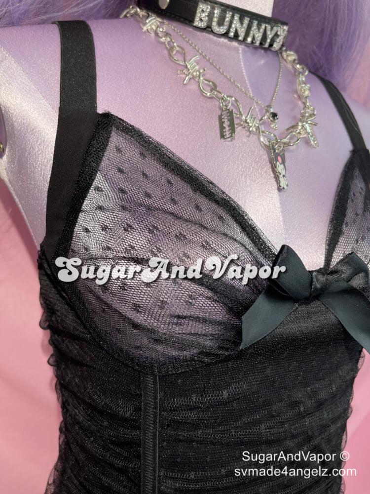 Serina Goth Doll Bows Dress-DRESSES-SugarAndVapor