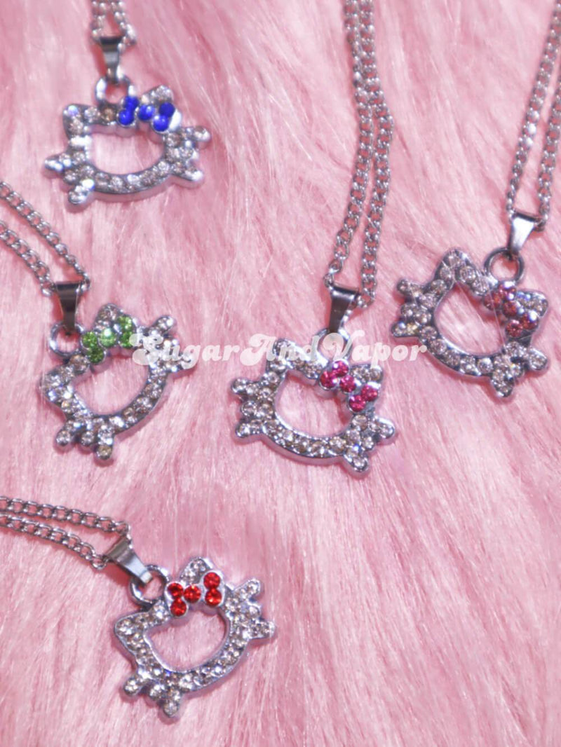 Y2K Cute Kitten Stainless Steel Necklace (Limited Stocks)-NECKLACES-SugarAndVapor