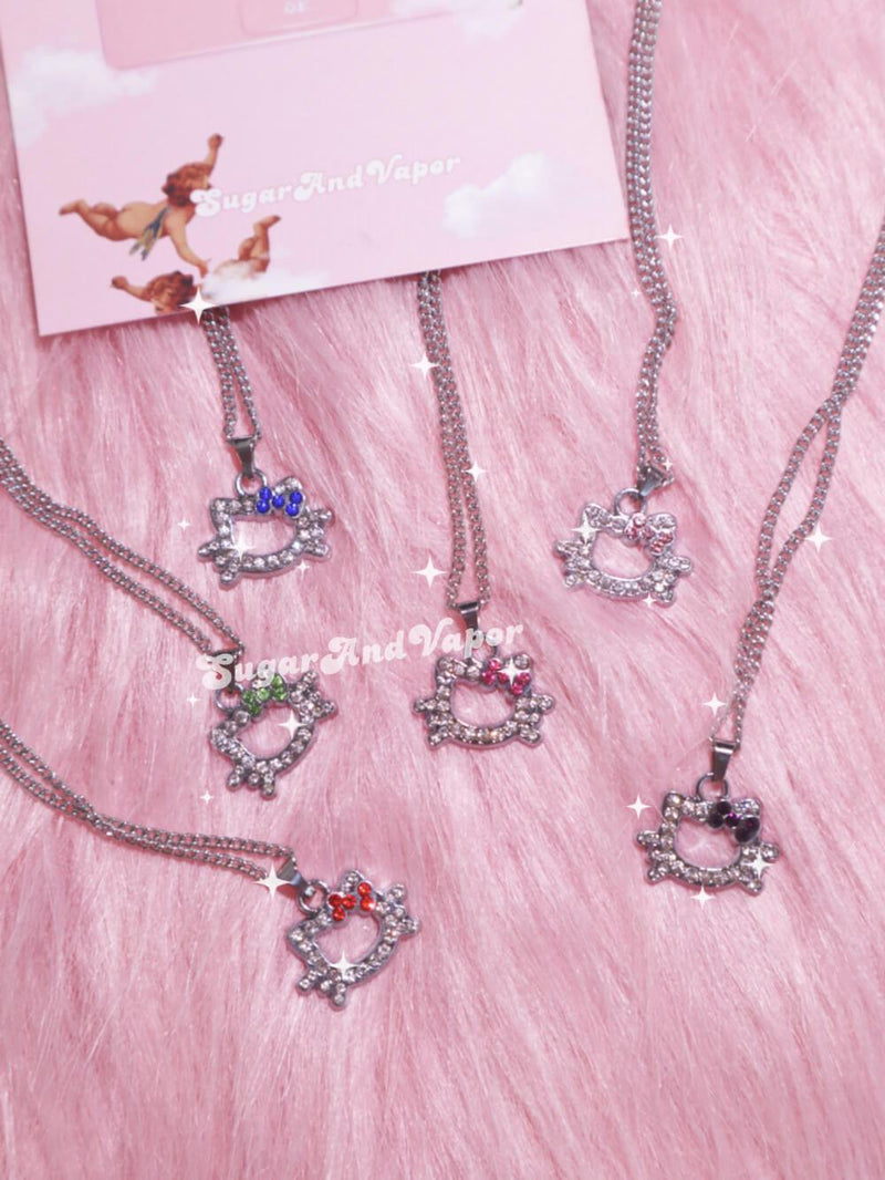 Y2K Cute Kitten Stainless Steel Necklace (Limited Stocks)-NECKLACES-SugarAndVapor