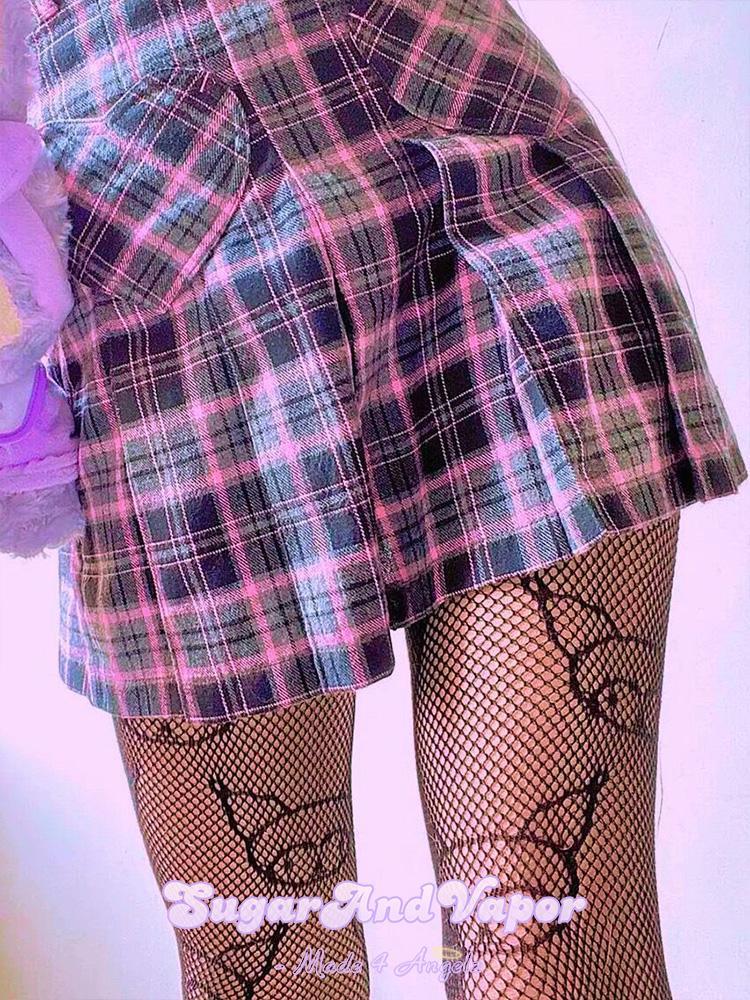 Y2K Cute Kuromi Fishnet Tights-SOCKS & TIGHTS-SugarAndVapor