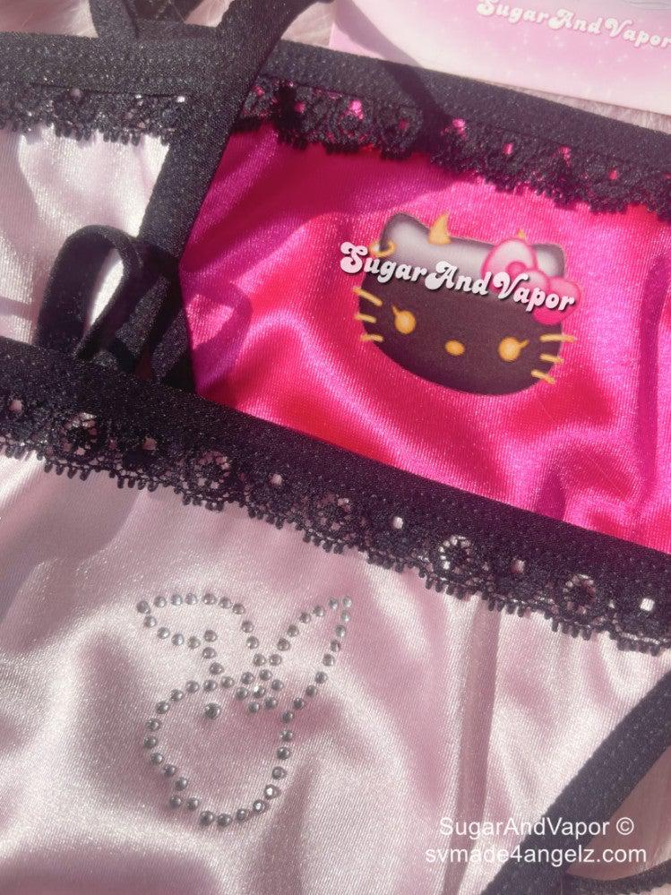 Y2K Kawaii Kitten Thong Panty-Lingeries-SugarAndVapor