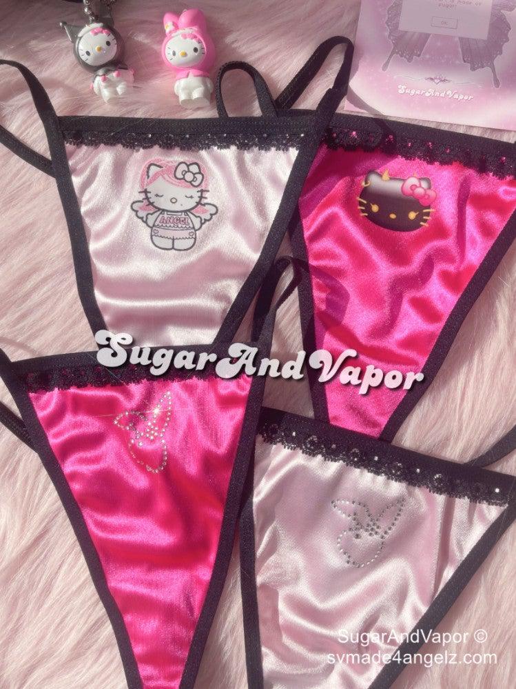 Y2K Kawaii Kitten Thong Panty-Lingeries-SugarAndVapor