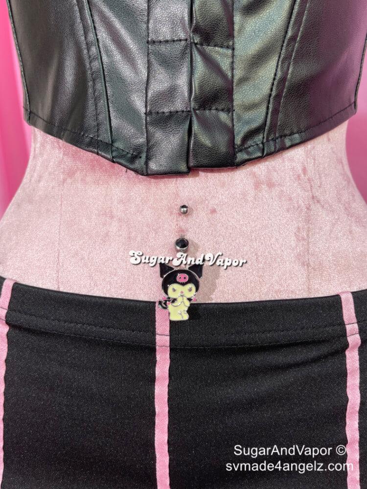 Y2K Kuromi Kitty Cute Belly Button Ring-Belly Ring-SugarAndVapor