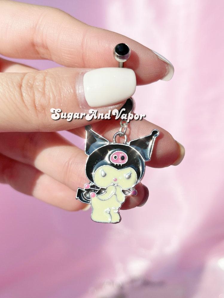 Y2K Kuromi Kitty Cute Belly Button Ring-Belly Ring-SugarAndVapor