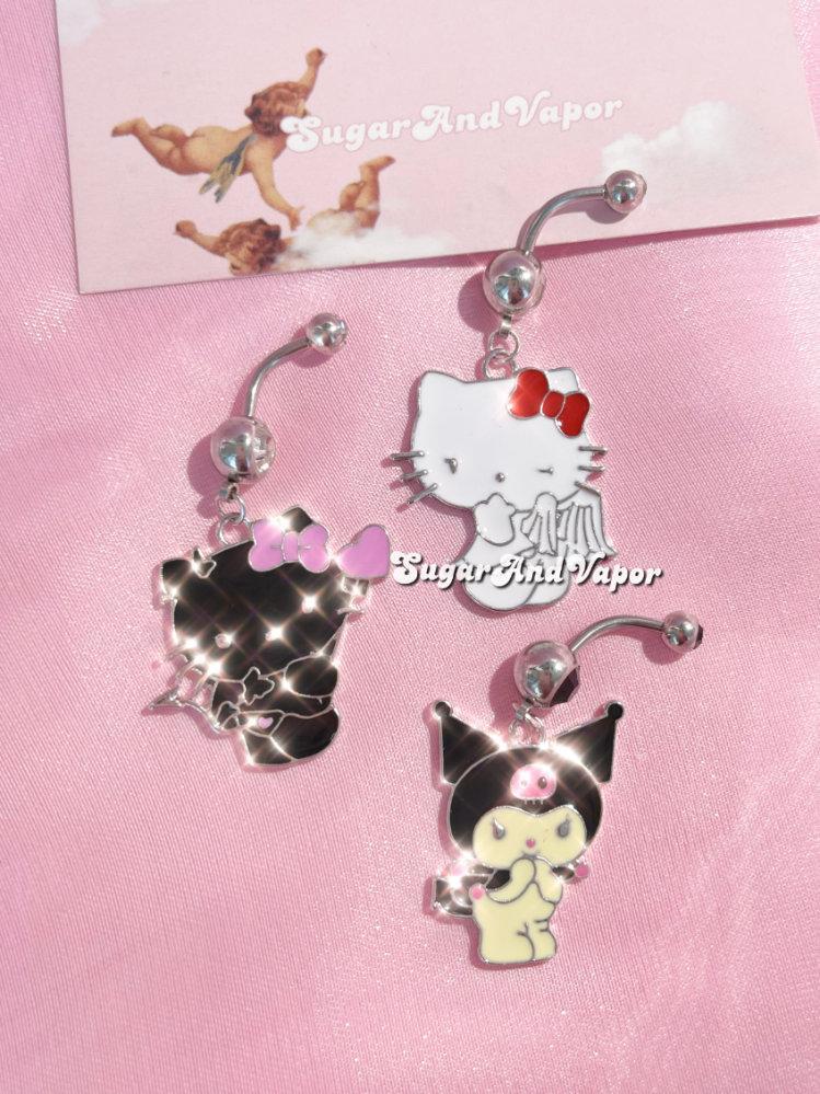 Y2K Sweet Devil Cute Belly Button Ring-Belly Ring-SugarAndVapor